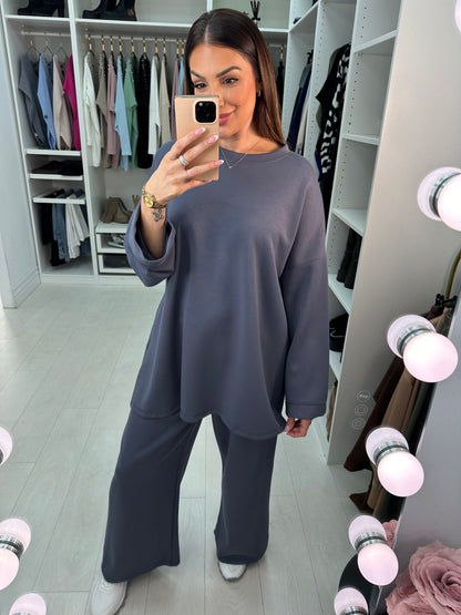 Elivia Plain Oversized Co-Ord Set