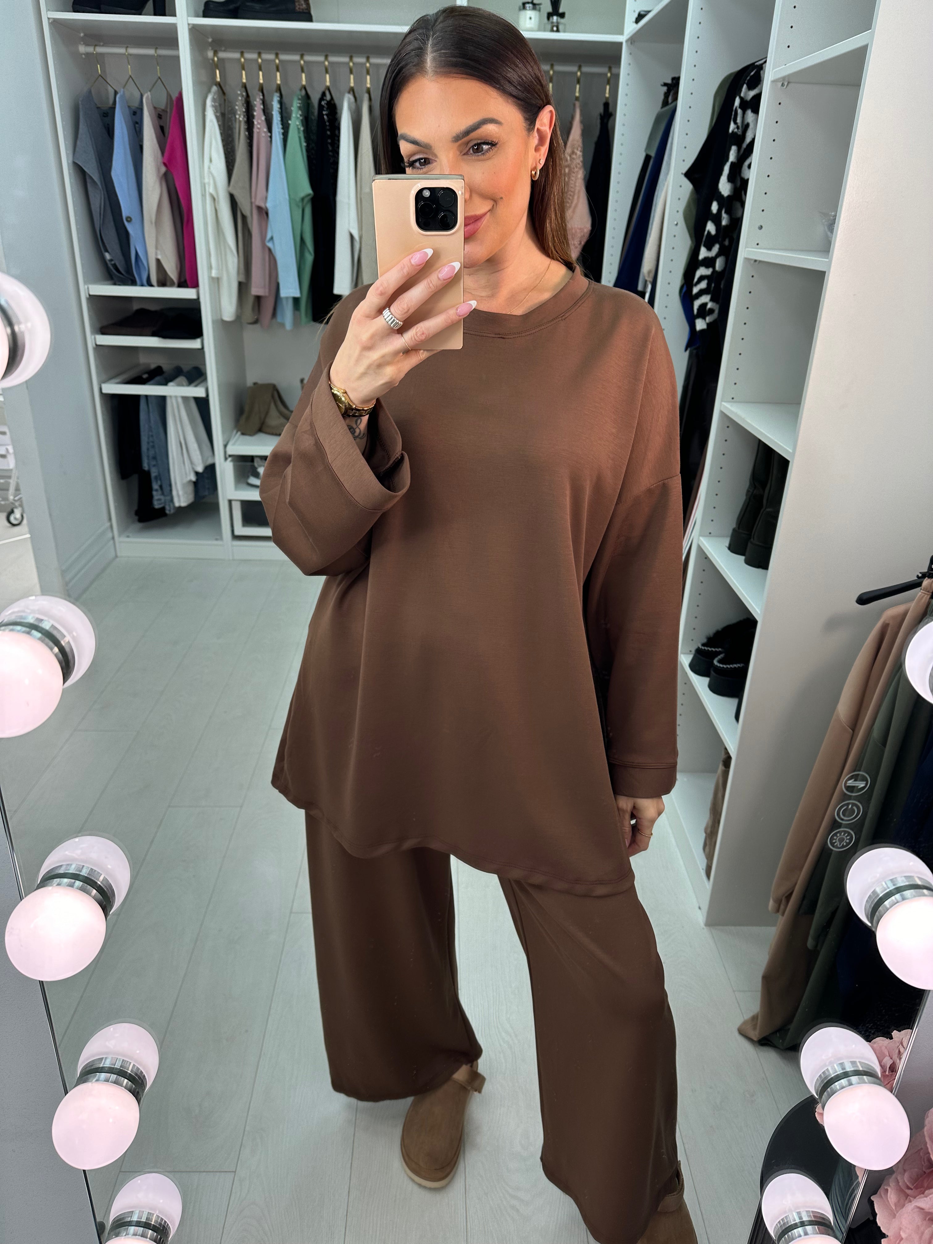 Elivia Plain Oversized Co-Ord Set