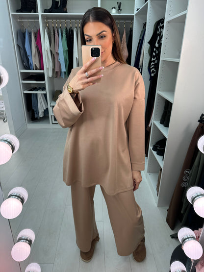 Elivia Plain Oversized Co-Ord Set