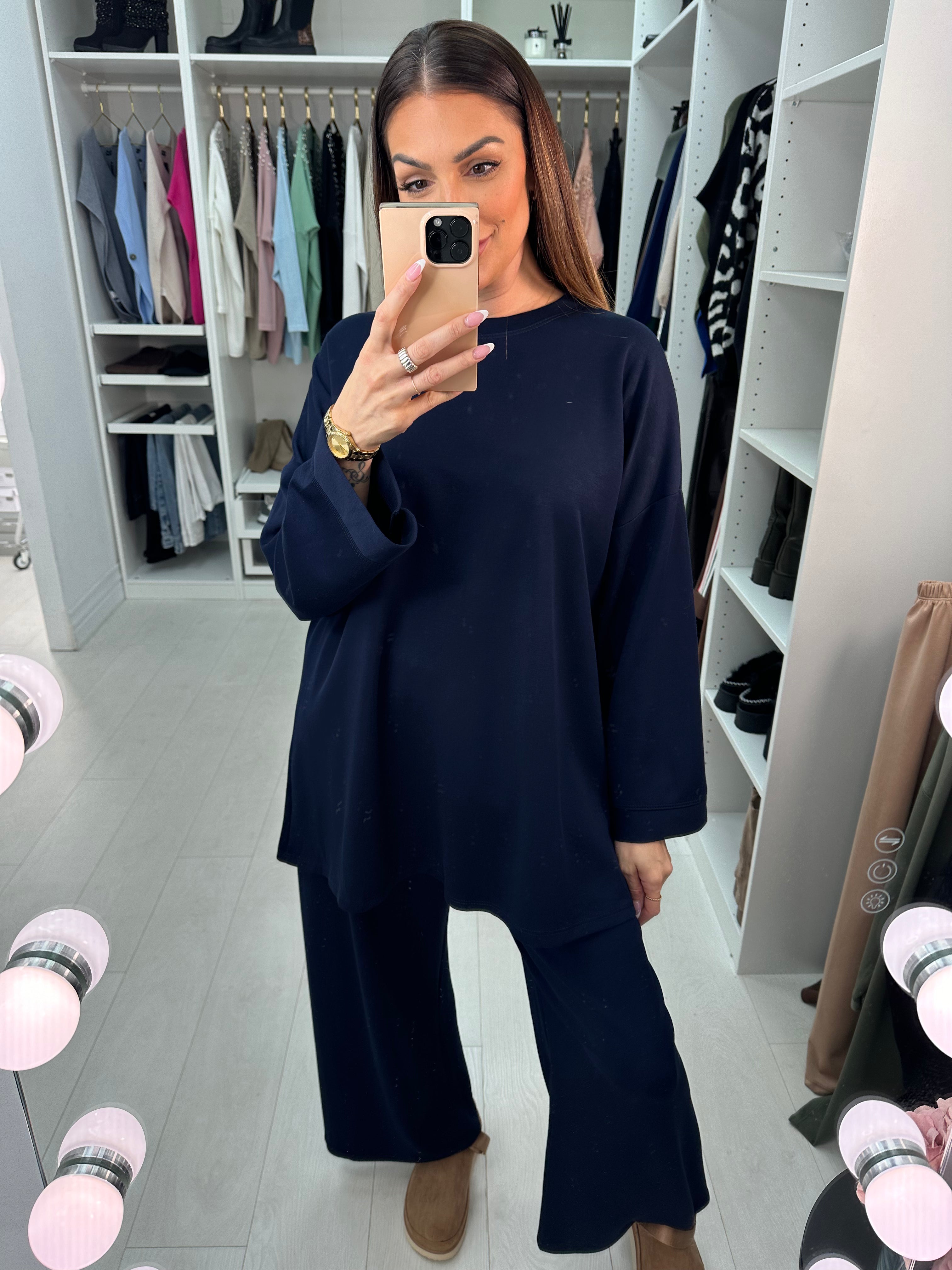 Elivia Plain Oversized Co-Ord Set