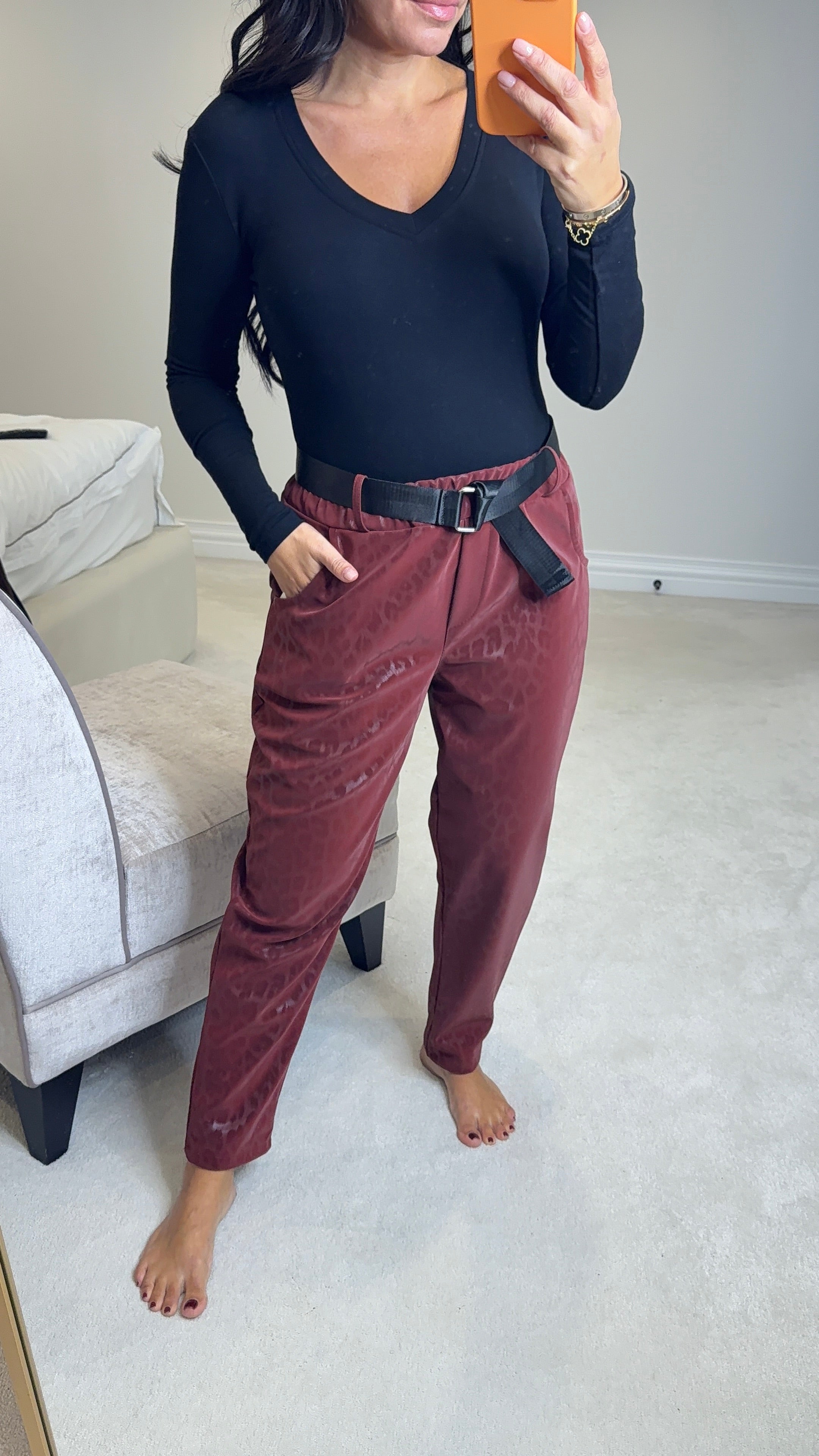 Tulissa Leopard Print Belted Trousers