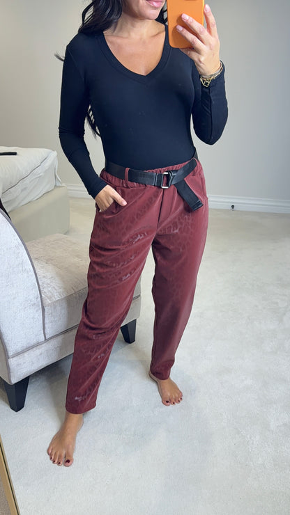 Tulissa Leopard Print Belted Trousers