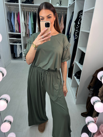 Giana Oversized Frill Detail Co-Ord Set