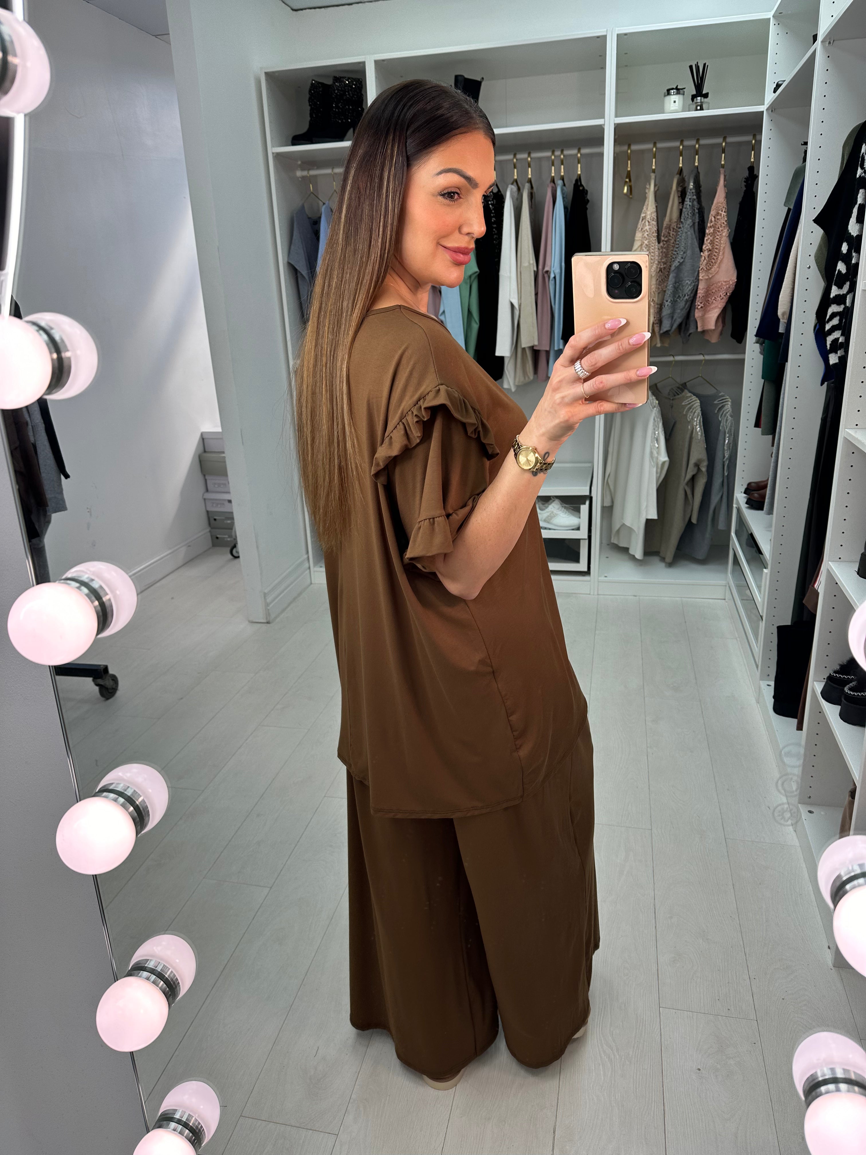 Giana Oversized Frill Detail Co-Ord Set