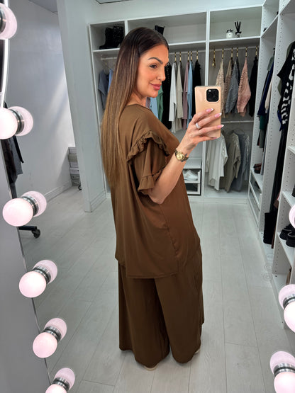 Giana Oversized Frill Detail Co-Ord Set