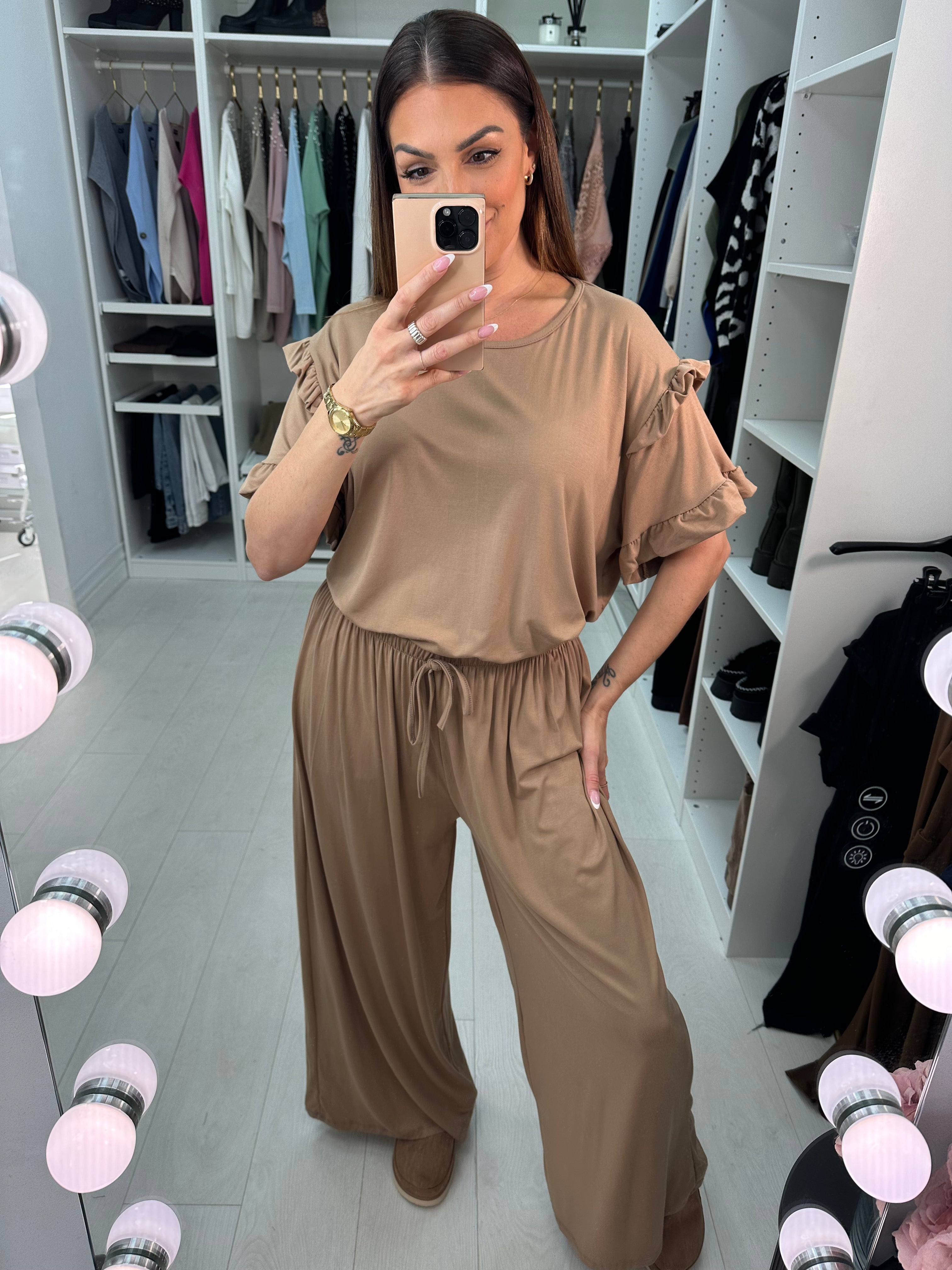 Giana Oversized Frill Detail Co-Ord Set