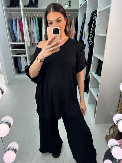 Giana Oversized Frill Detail Co-Ord Set