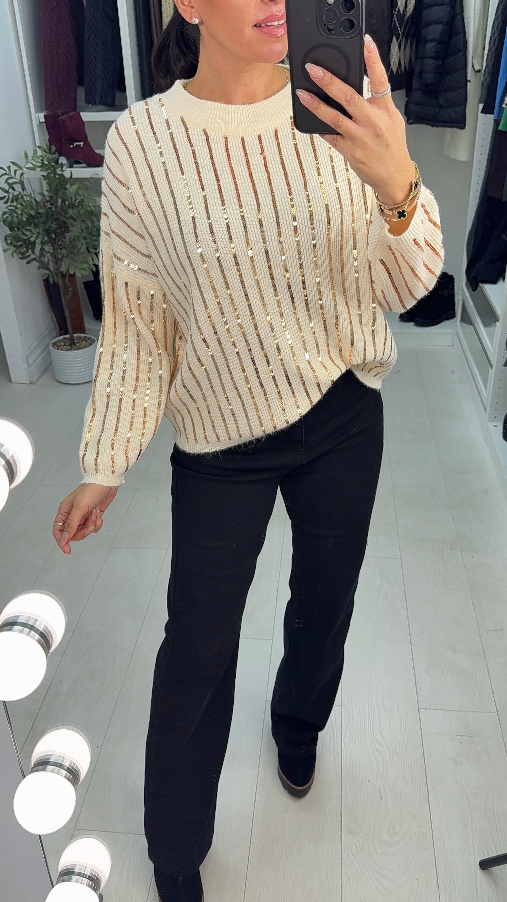 Petra Sequin Embellished Super Soft Jumper