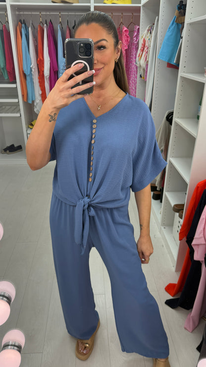 Akari Button Tie Front Co-Ord Set