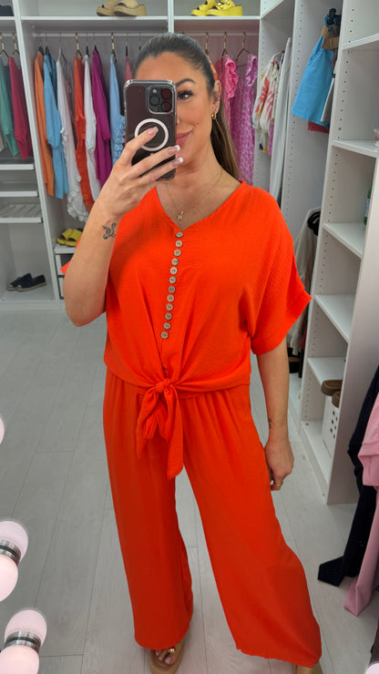 Akari Button Tie Front Co-Ord Set