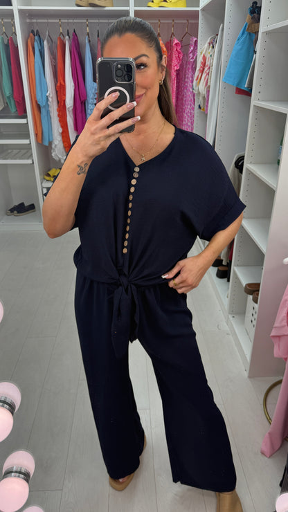 Akari Button Tie Front Co-Ord Set