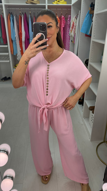 Akari Button Tie Front Co-Ord Set