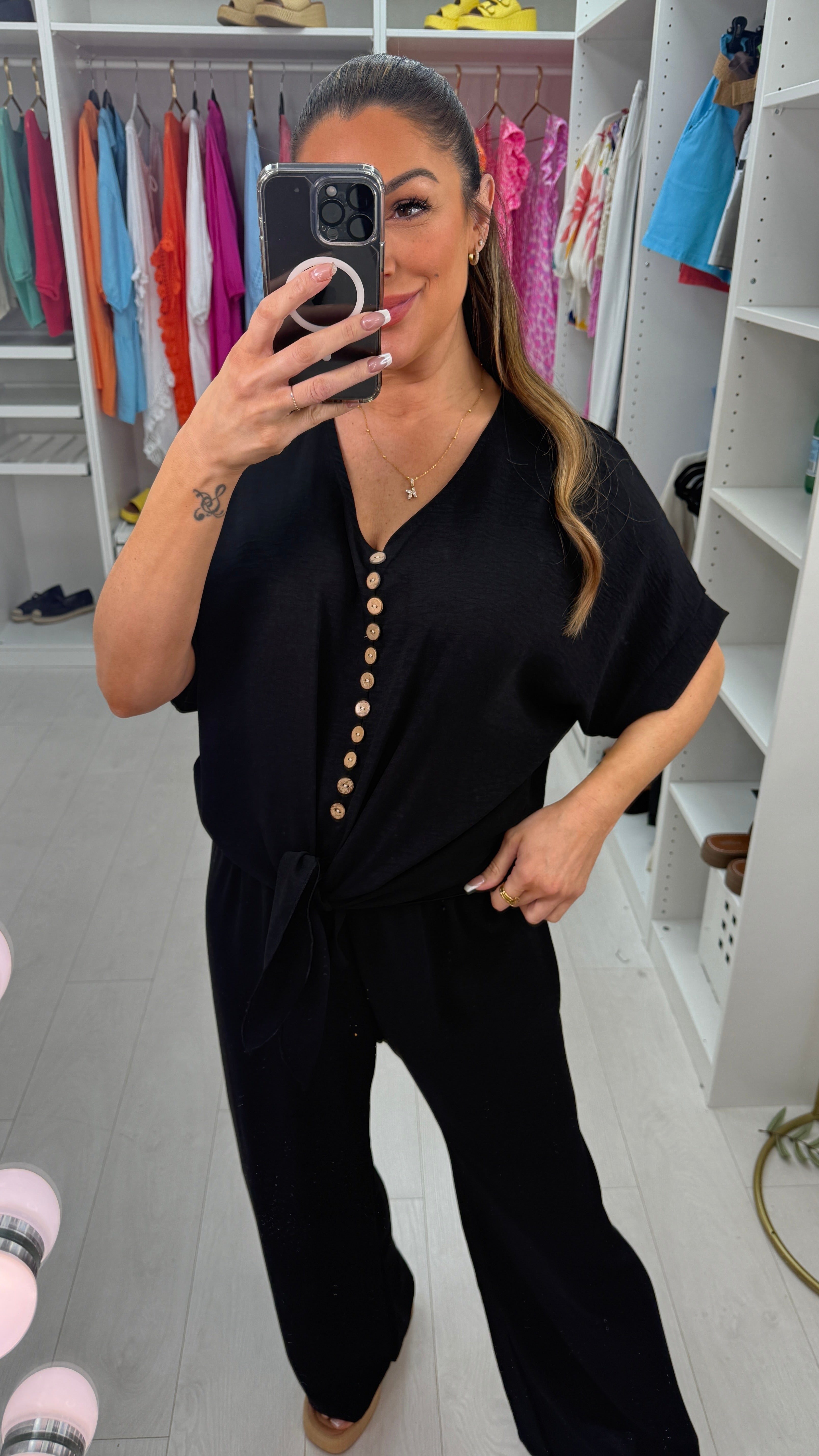 Akari Button Tie Front Co-Ord Set