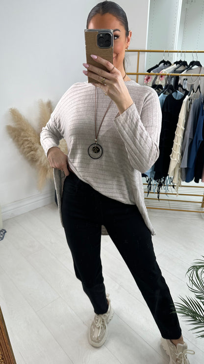 Brooke Black Straight Leg Denim Jeans