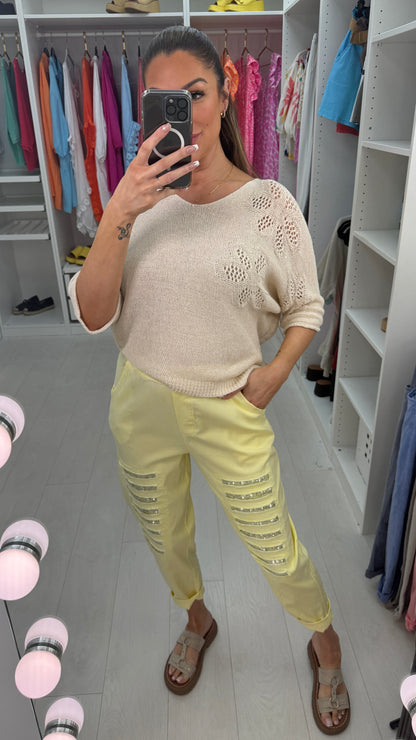 Zuma Ripped Sequin Detail Joggers