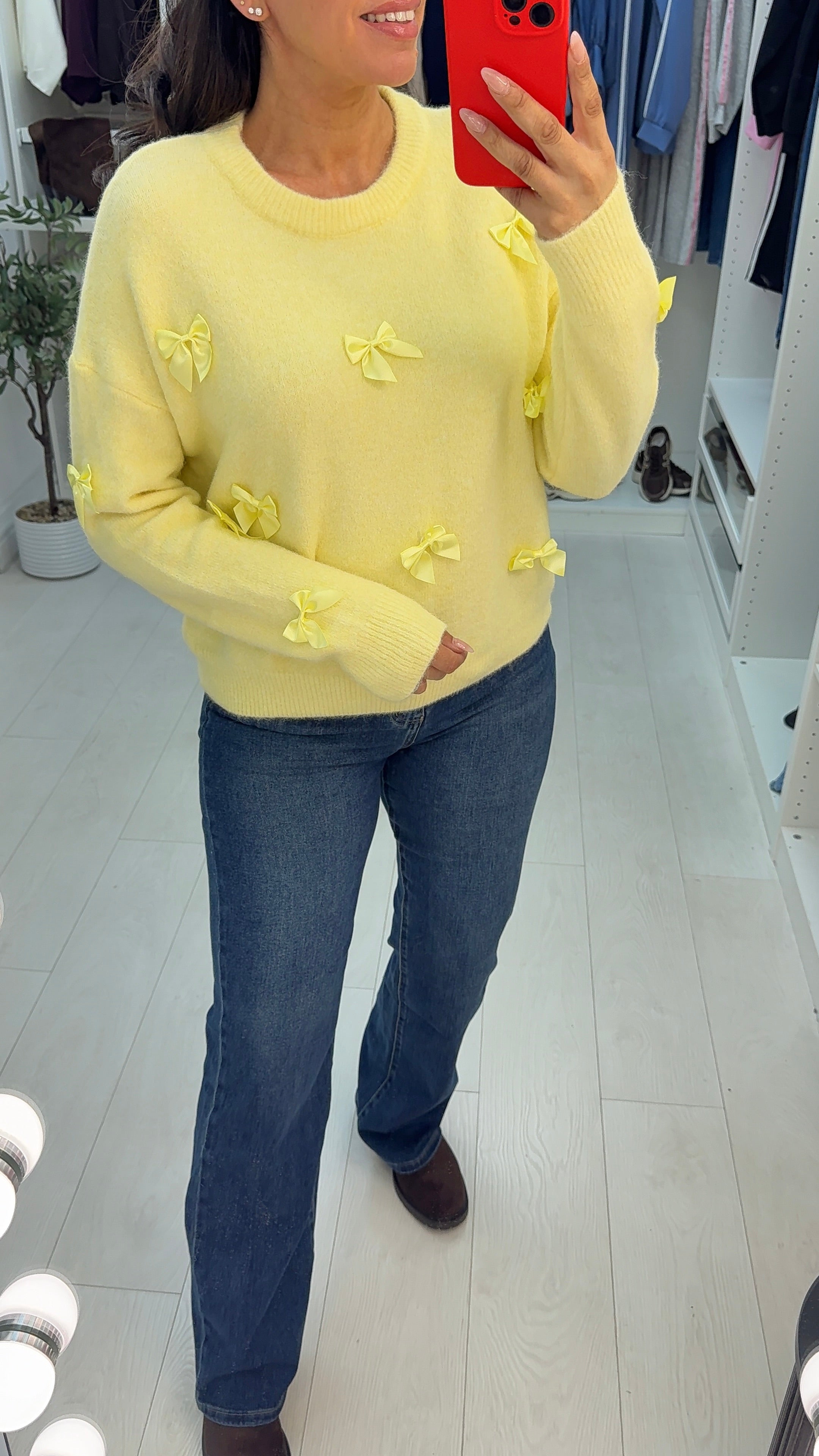 Birch Plain Super Soft Bow Detailed Jumper