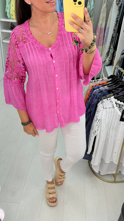 Cheyenne Plain Crochet Blouse