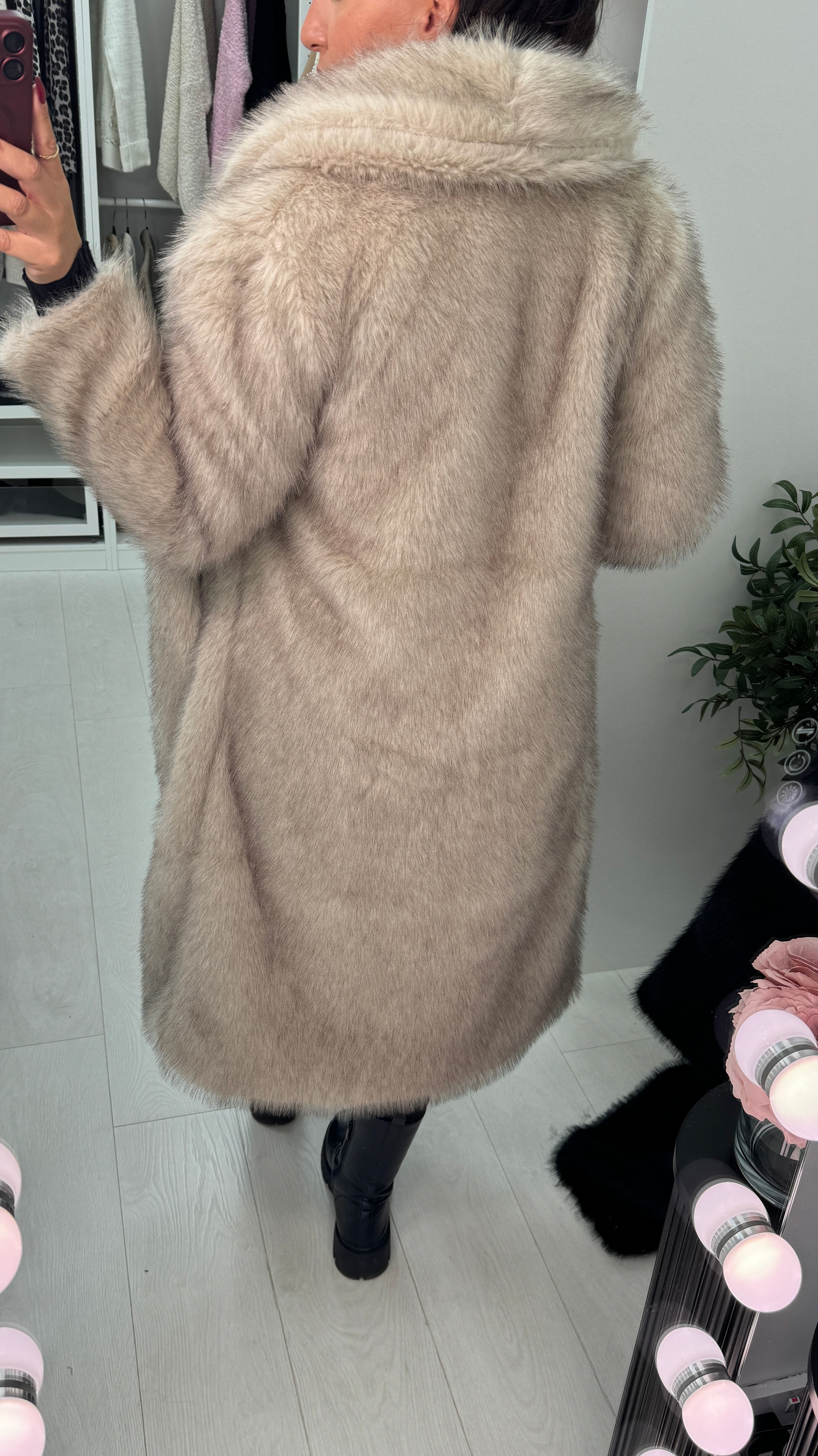 Danilla Faux Fur Long Coat