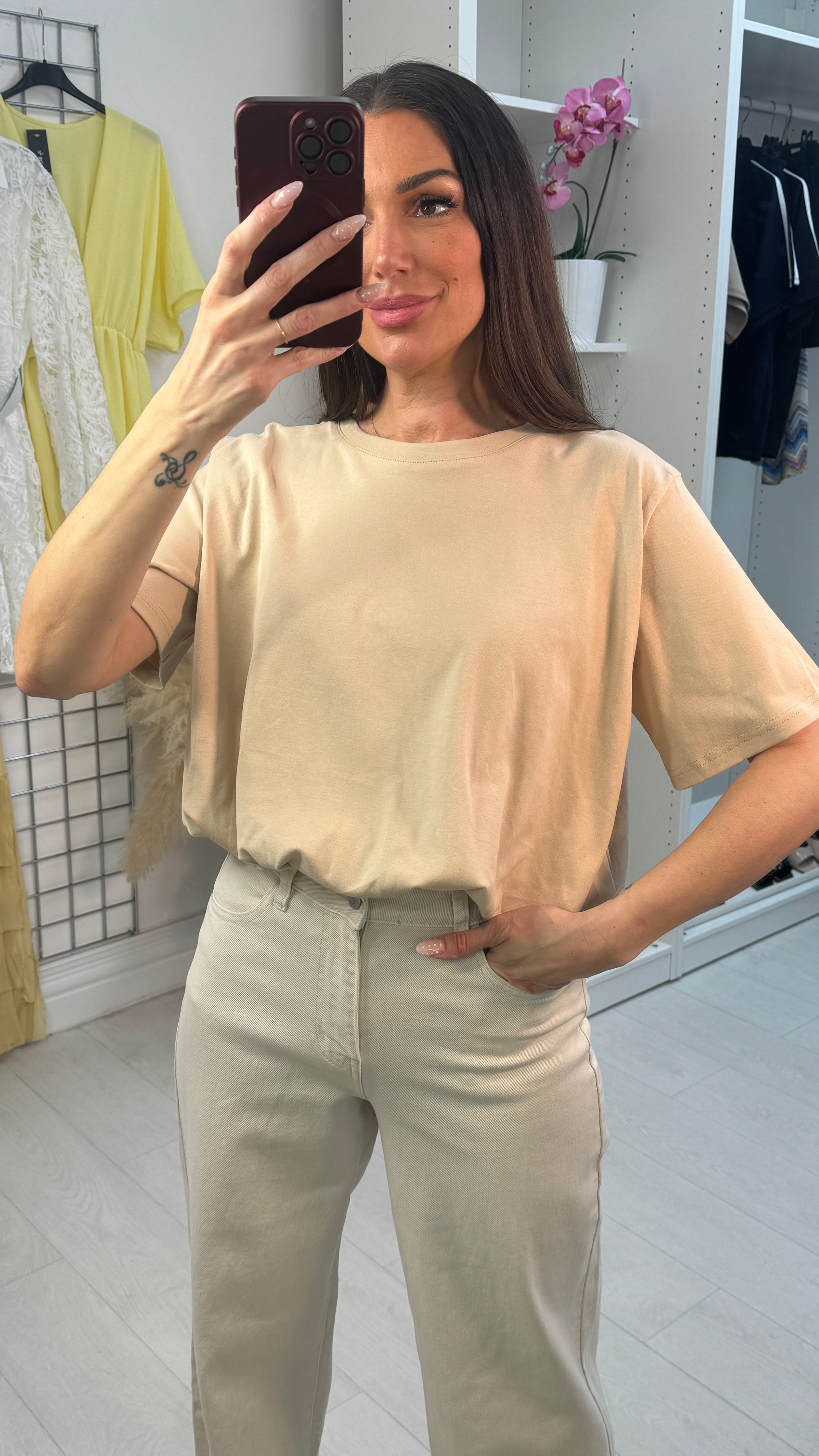 Jolly Plain Bubble Hem T-Shirt