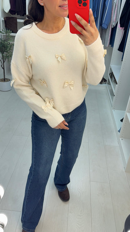 Birch Plain Super Soft Bow Detailed Jumper