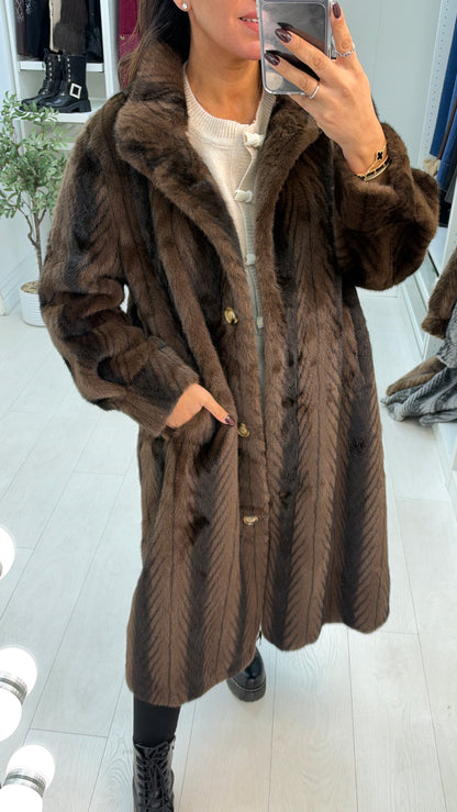 Kallista Button Front Faux Fur Coat