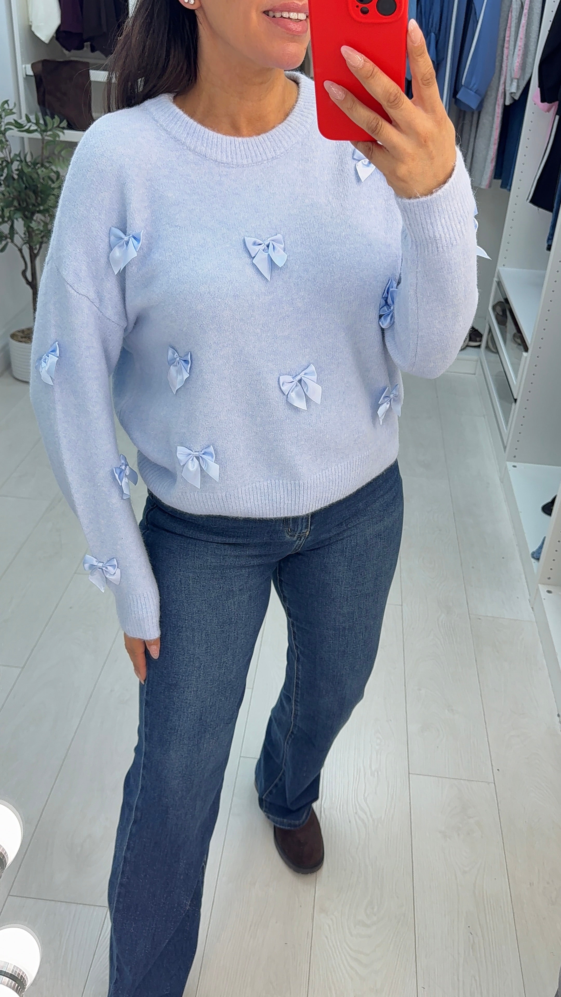 Birch Plain Super Soft Bow Detailed Jumper