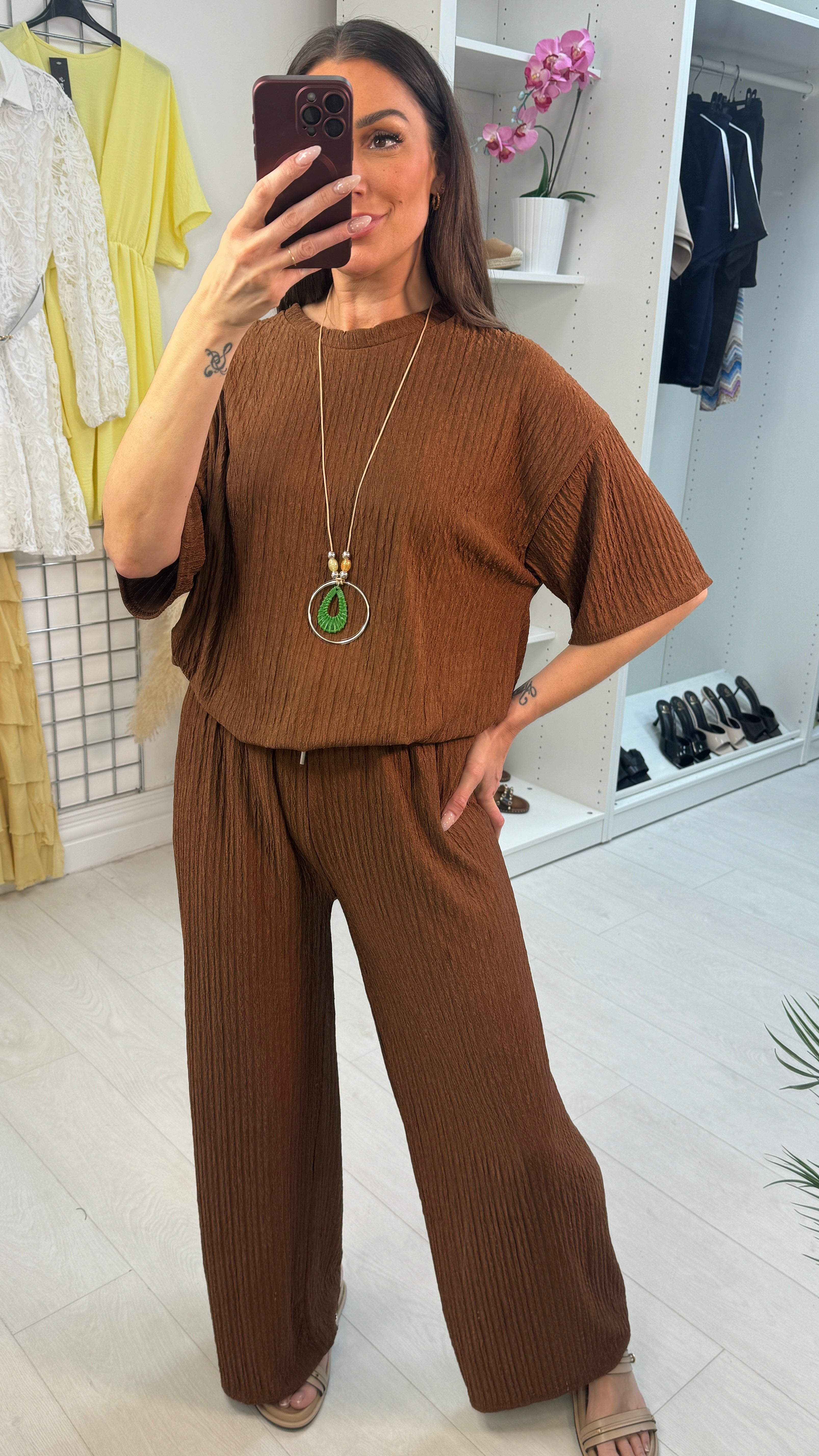 Amari Textured Necklace Co-ord Set