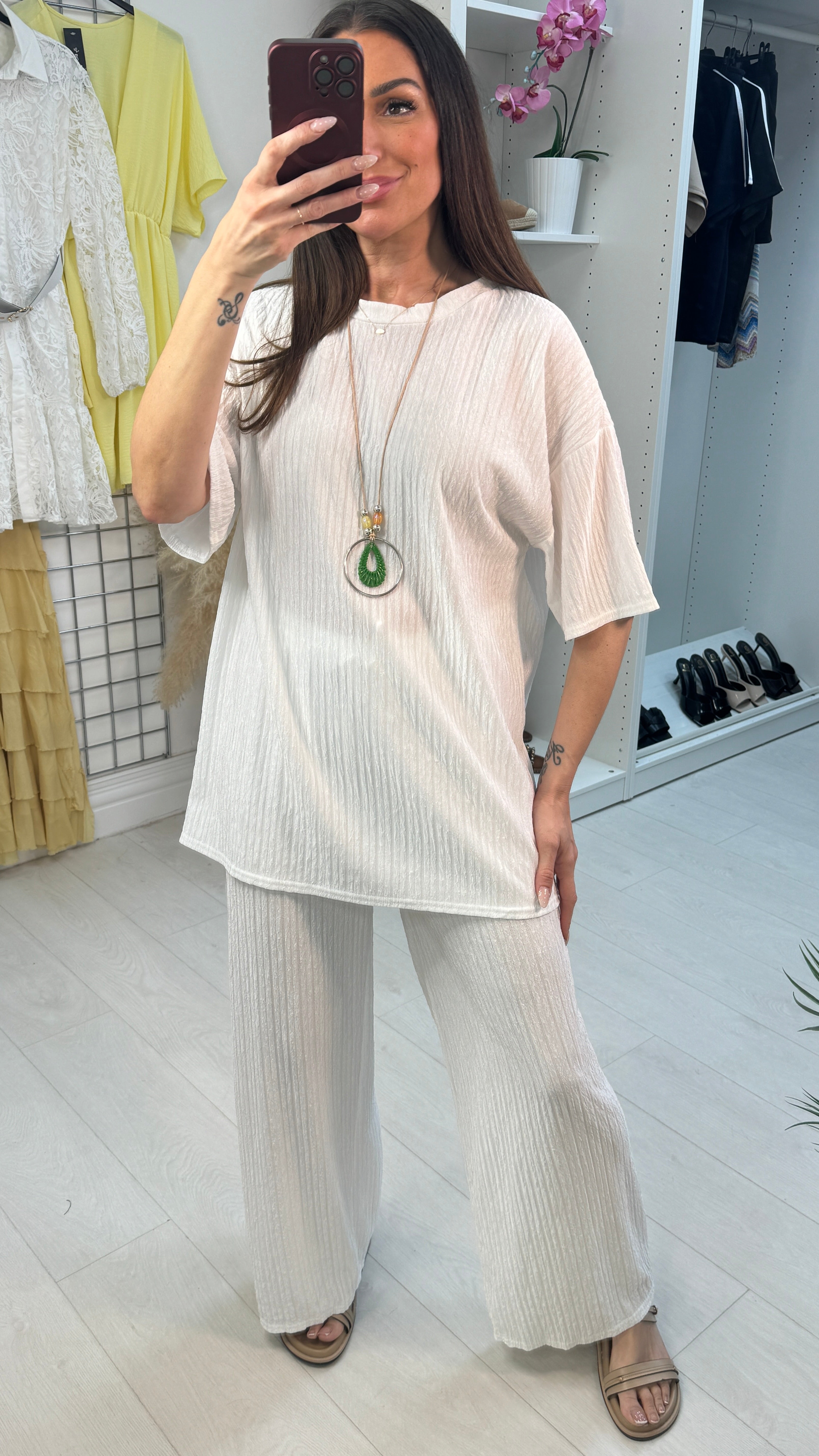 Amari Textured Necklace Co-ord Set