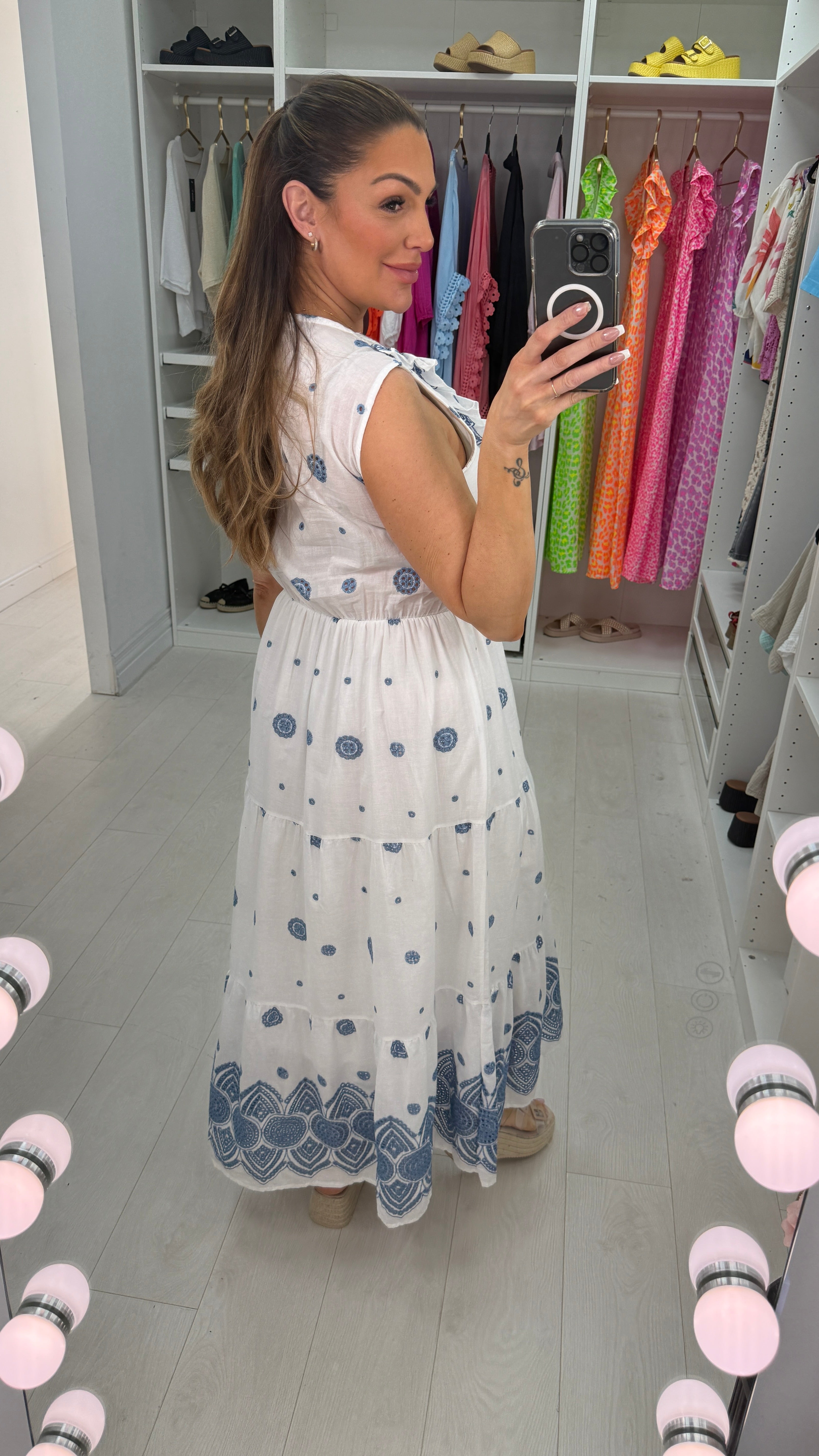 Violeta Embroidered Detail Maxi Dress