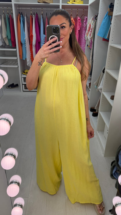 Florbela Cheesecloth Wide Leg Jumpsuit