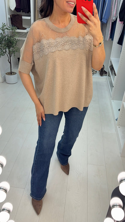 Ellowyn Lace Detailed Knit Top