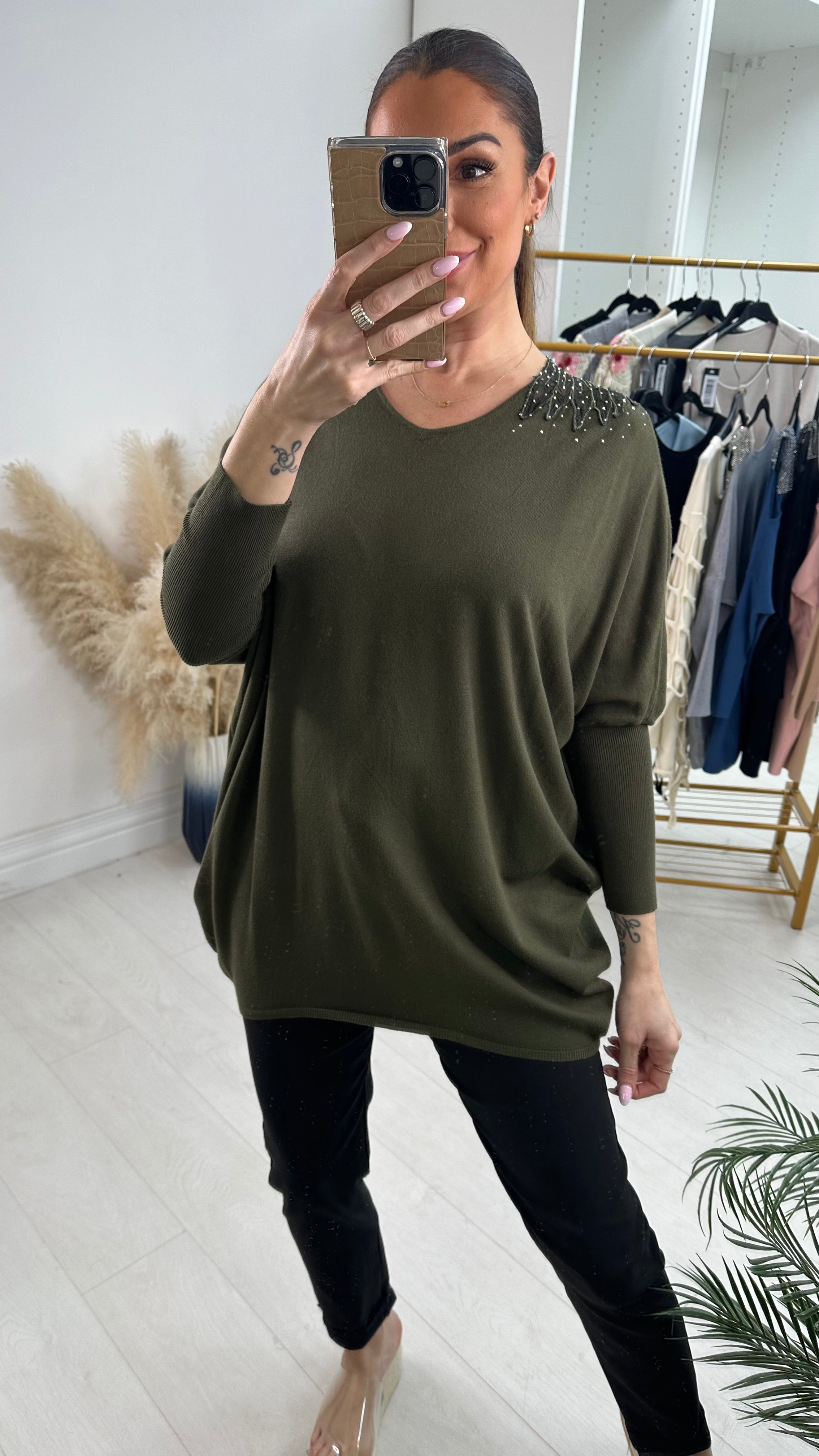 Shanelder Diamante Scatter Back Jumper