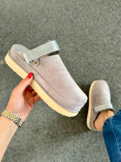 Leo Faux Suede Clogs