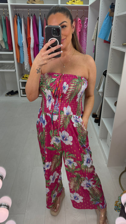 Winston Floral Print Elasticated Bust Jumpsuit