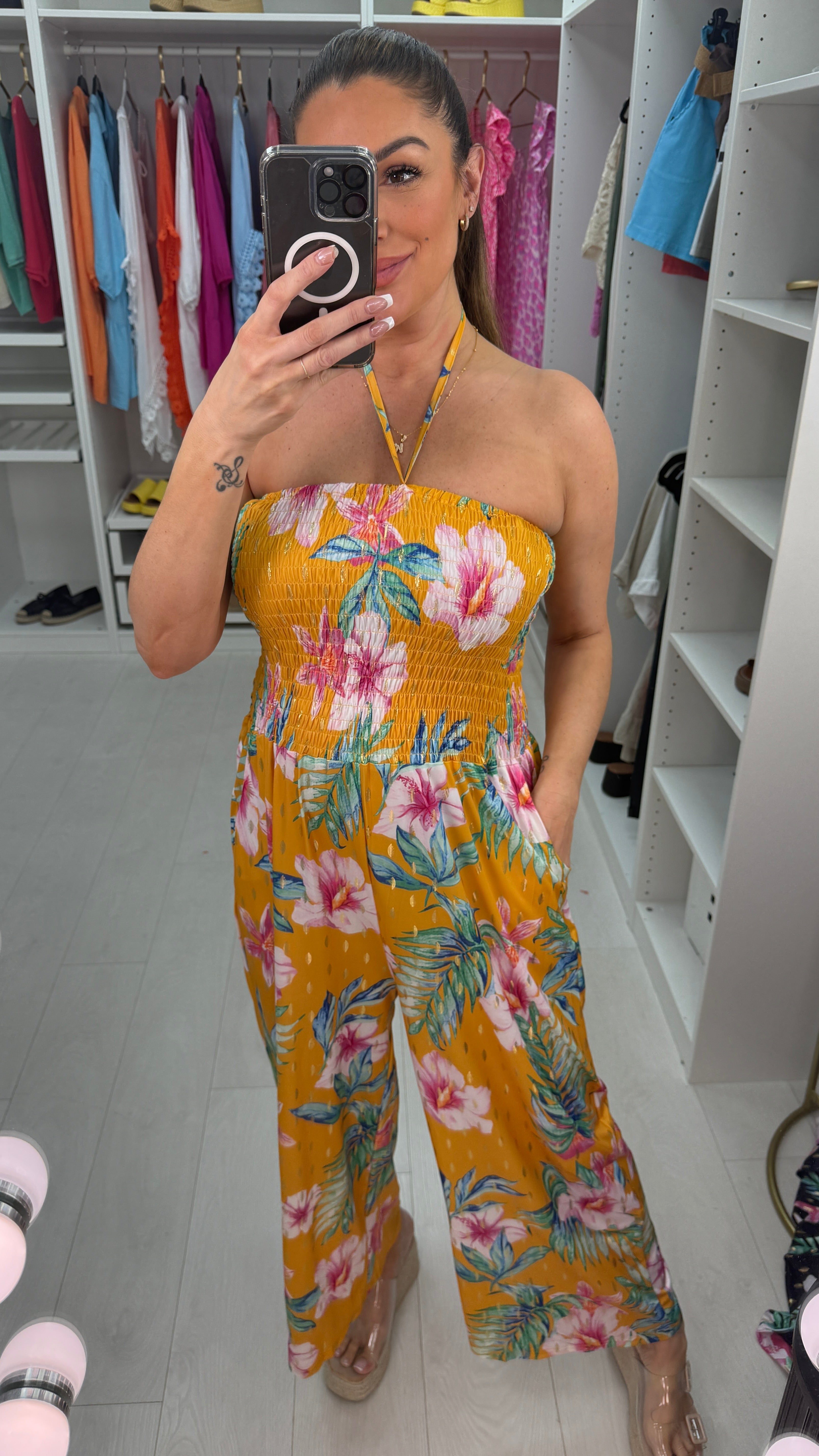 Winston Floral Print Elasticated Bust Jumpsuit