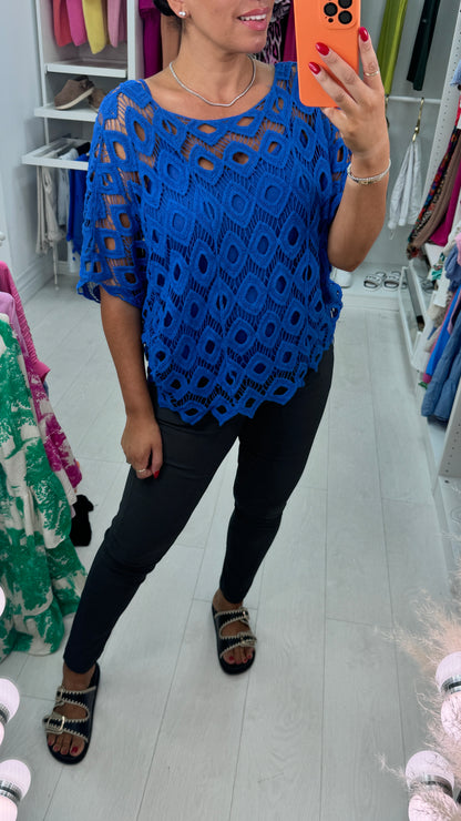 Naida Crochet Batwing Top