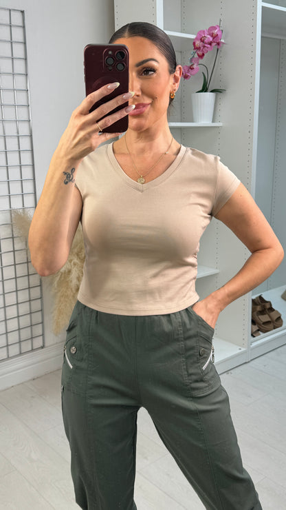 Tana Plain Runched Side T-Shirt