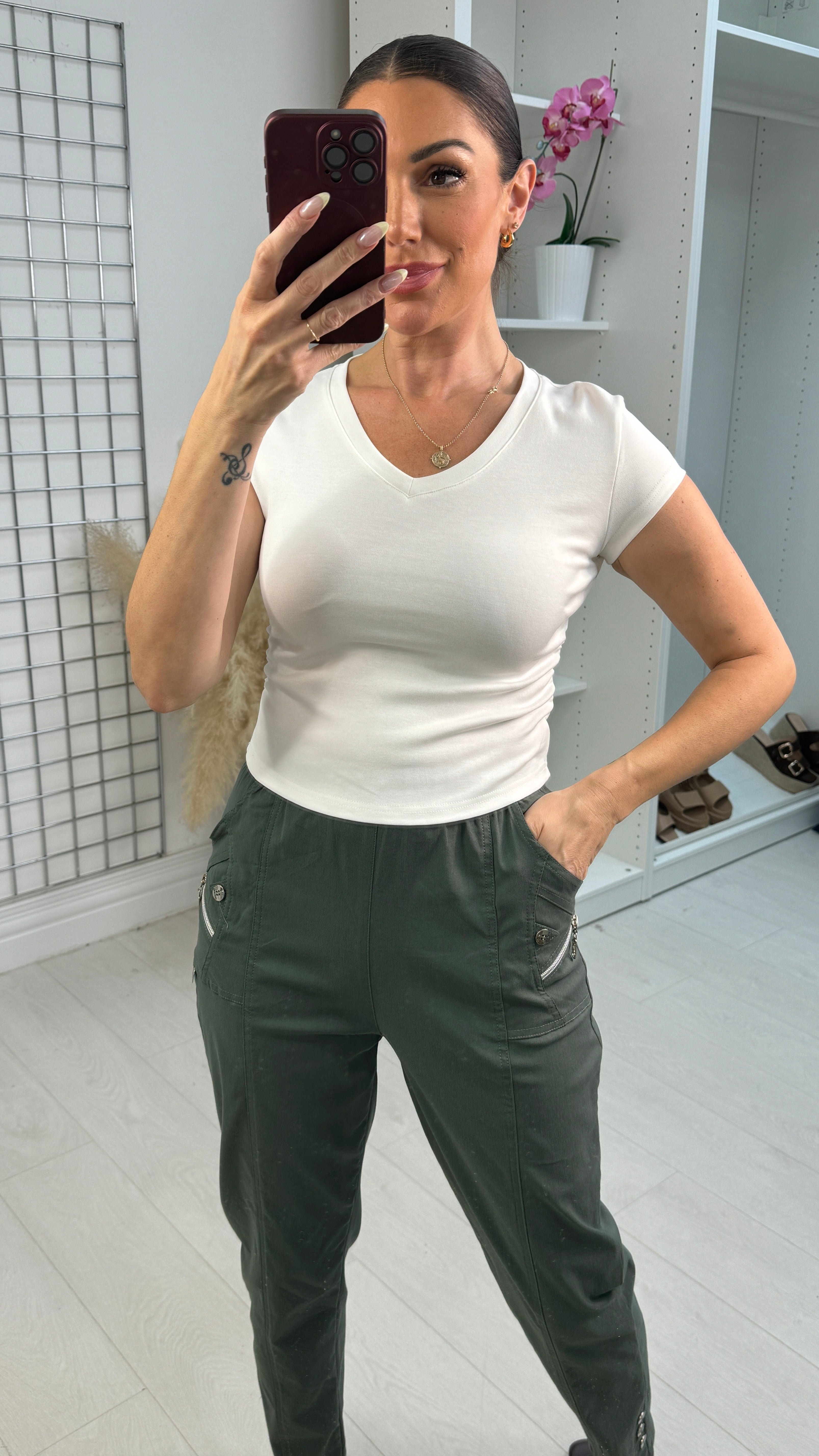 Tana Plain Runched Side T-Shirt