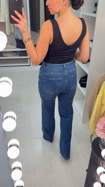 Noreen High Waisted Wide Leg Jeans