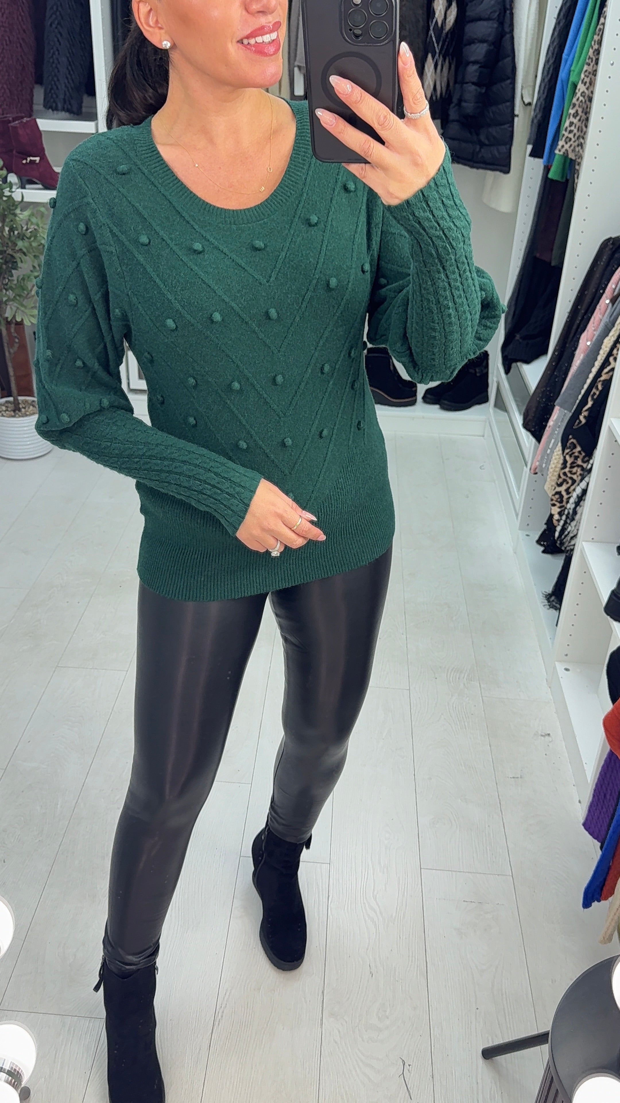 Kamila Asymmetric Balloon Sleeve Jumper