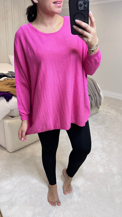 Jayne Batwing Plain Glitter Jumper