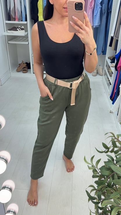 Alex Heart Pattern Elasticated Waist Trousers