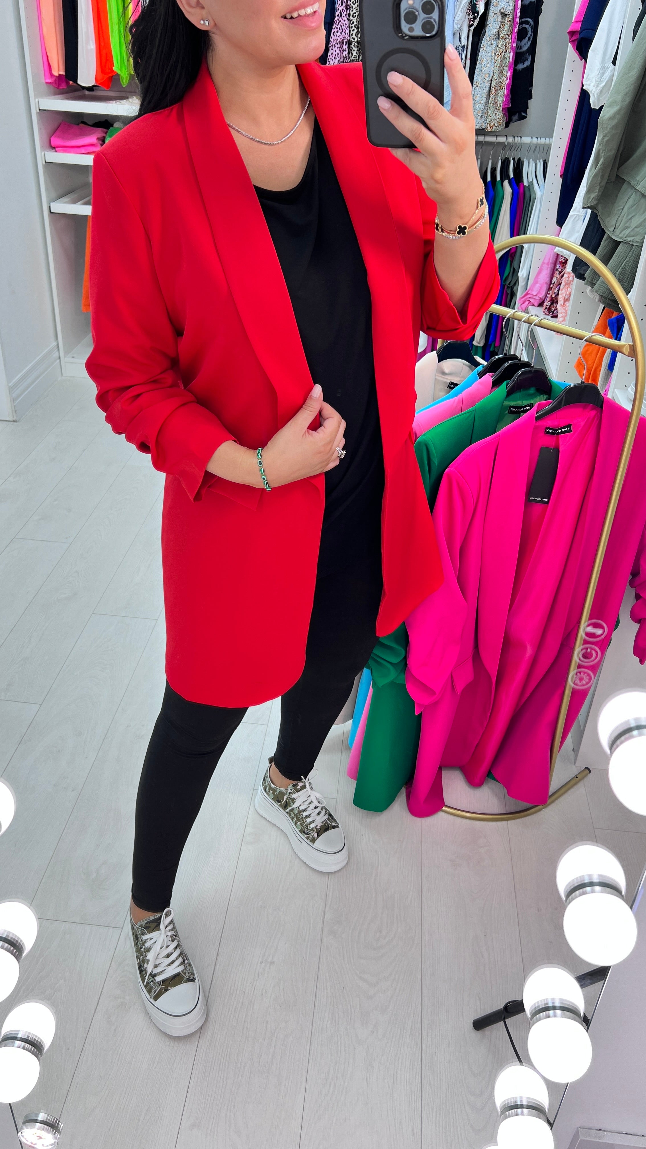 Raelle Ruched Sleeve Blazer