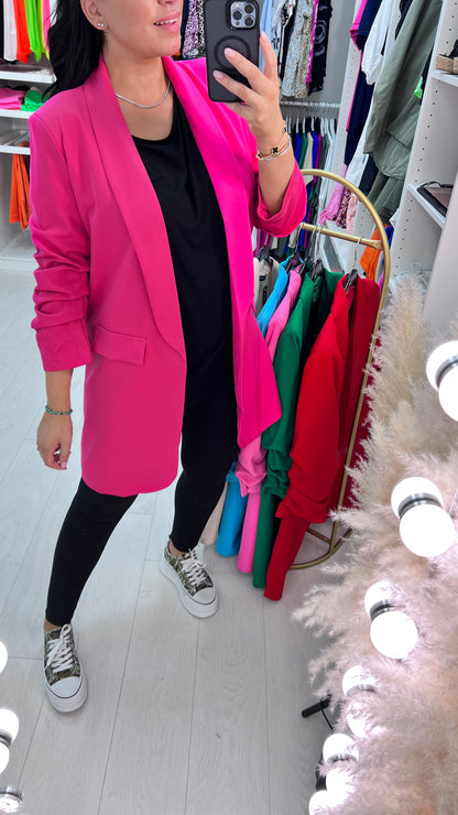 Raelle Ruched Sleeve Blazer