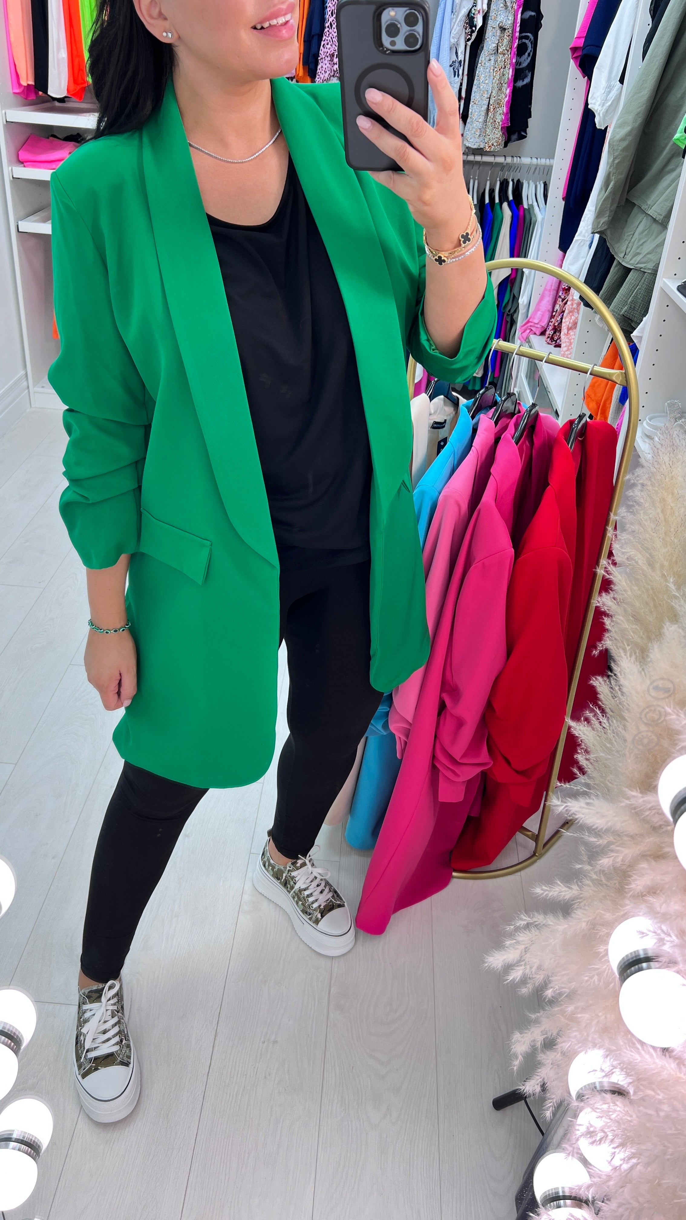 Raelle Ruched Sleeve Blazer