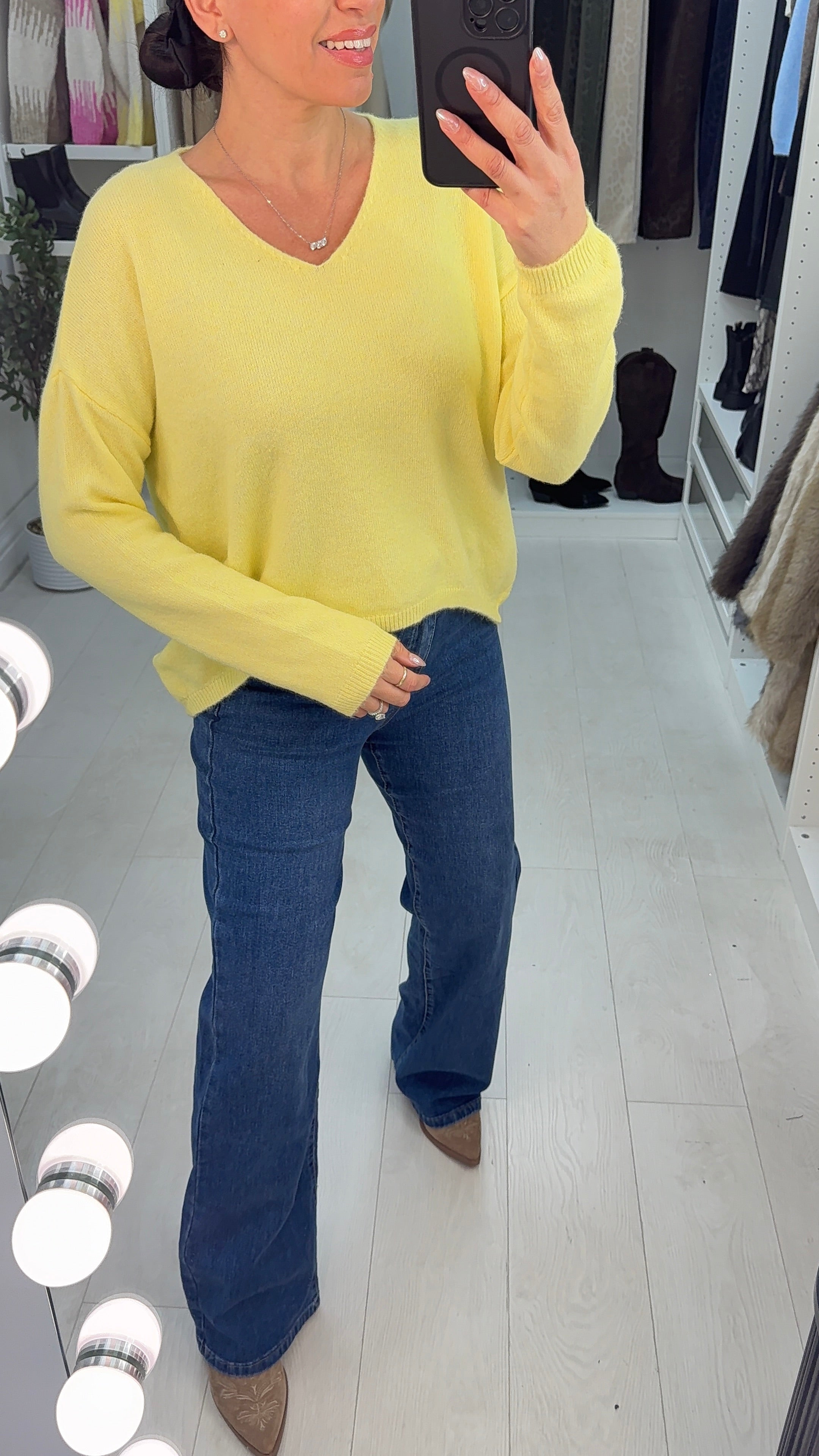 Renata Plain Super Soft V Neck Jumper