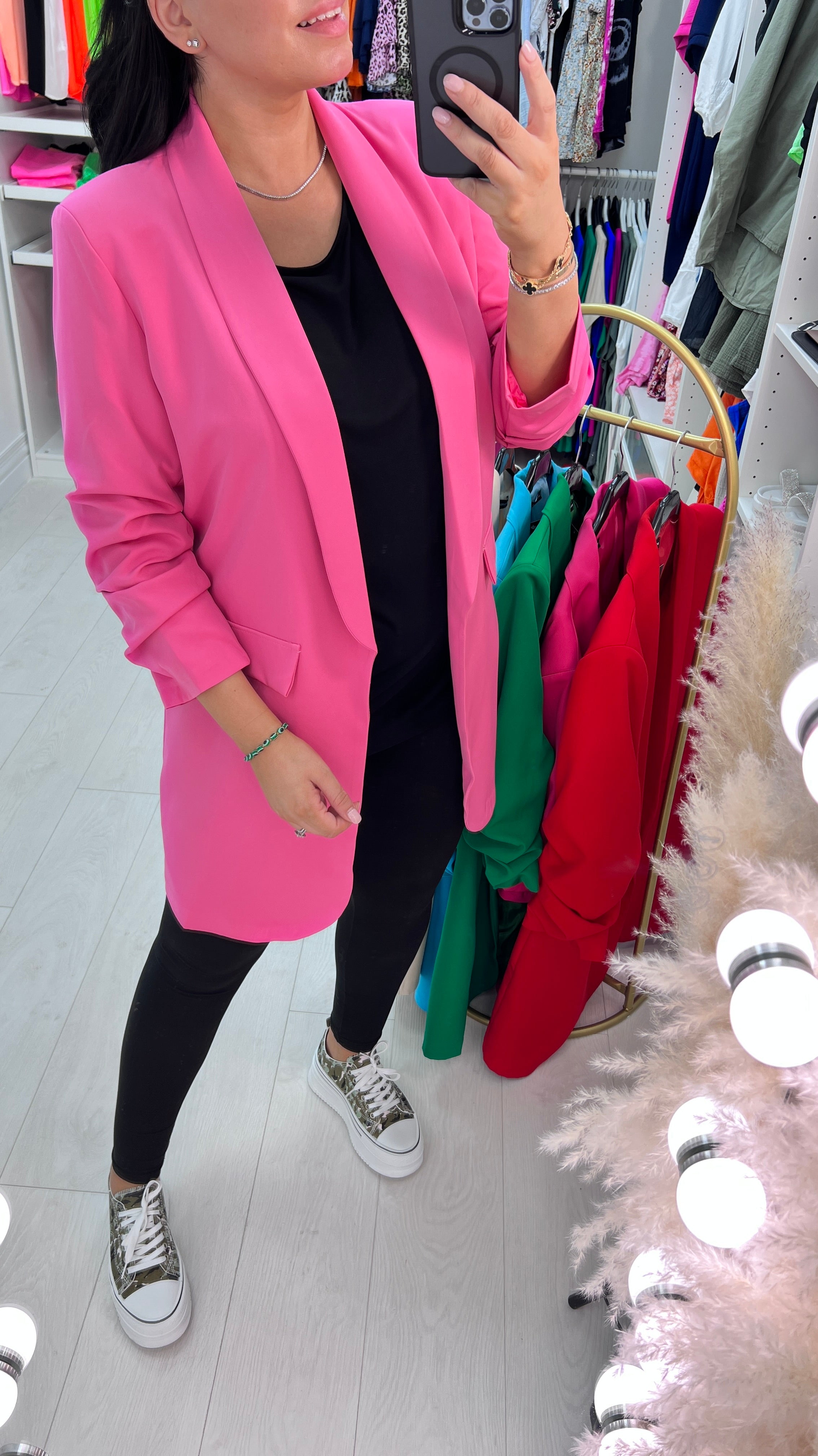 Raelle Ruched Sleeve Blazer