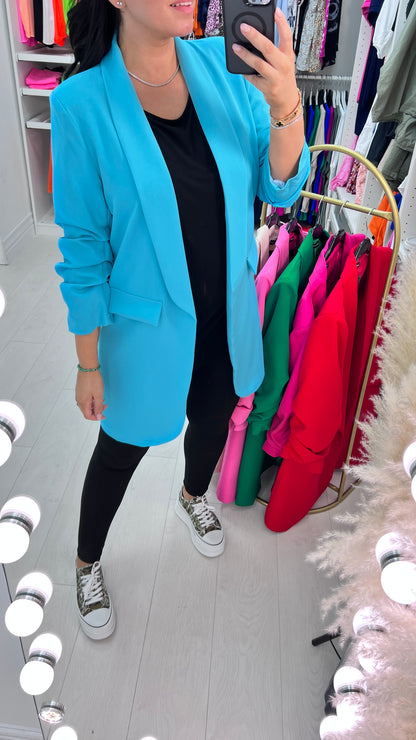 Raelle Ruched Sleeve Blazer