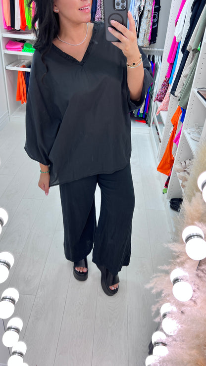 Giada Broderie Cheesecloth 2 Piece Trouser Set