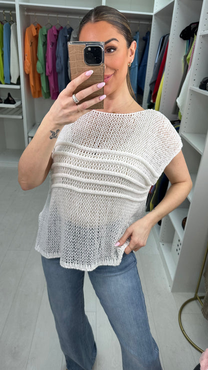 Monyca Loose Fit Crochet Top